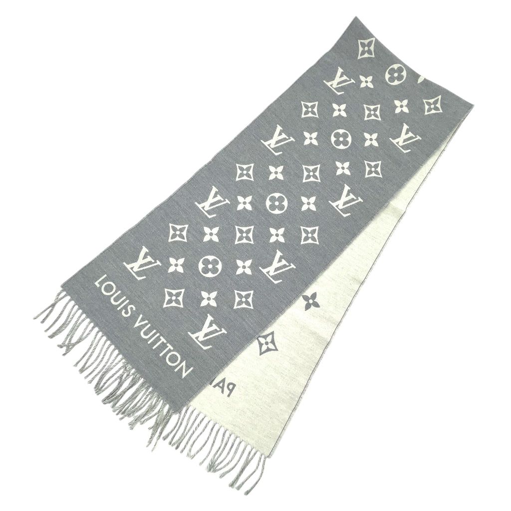 All About Monogram Scarf gray white Wool – LUXLUX