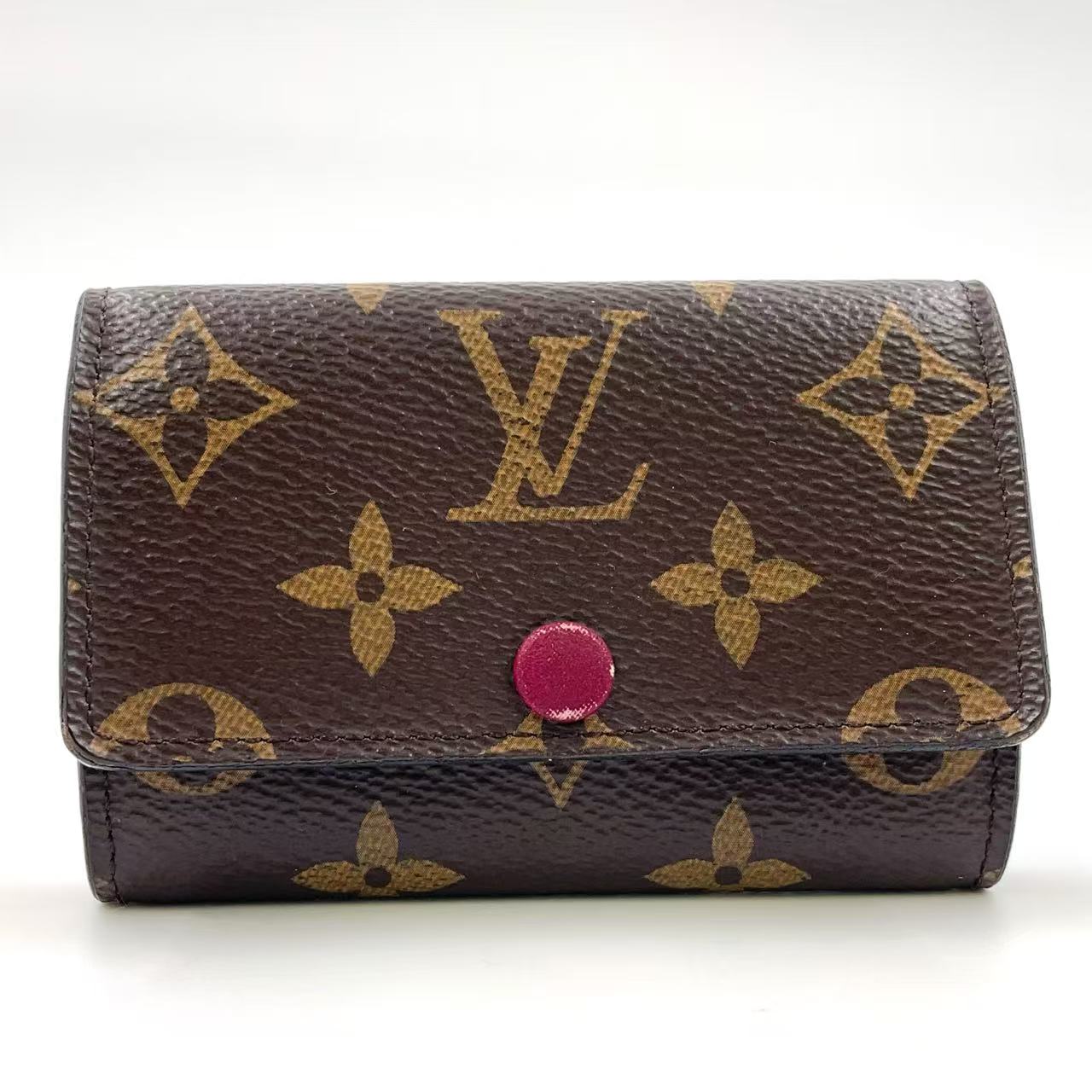 小物 Louis Vuitton wallet LOUIS VUITTON Pochette Cles Coin Wallet Monogram Vernis Red