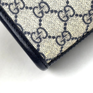 Pre-Owned Interlocking G 2WAY Handbag Navy beige Leather PVC