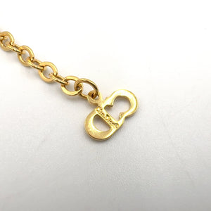 Pre-Owned CD logo oval necklace gold GP Christian Dior – LUXLUX